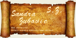 Sandra Zubović vizit kartica